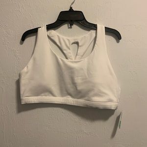 Brisas Solid White Athletic Sport Bra Size 1X